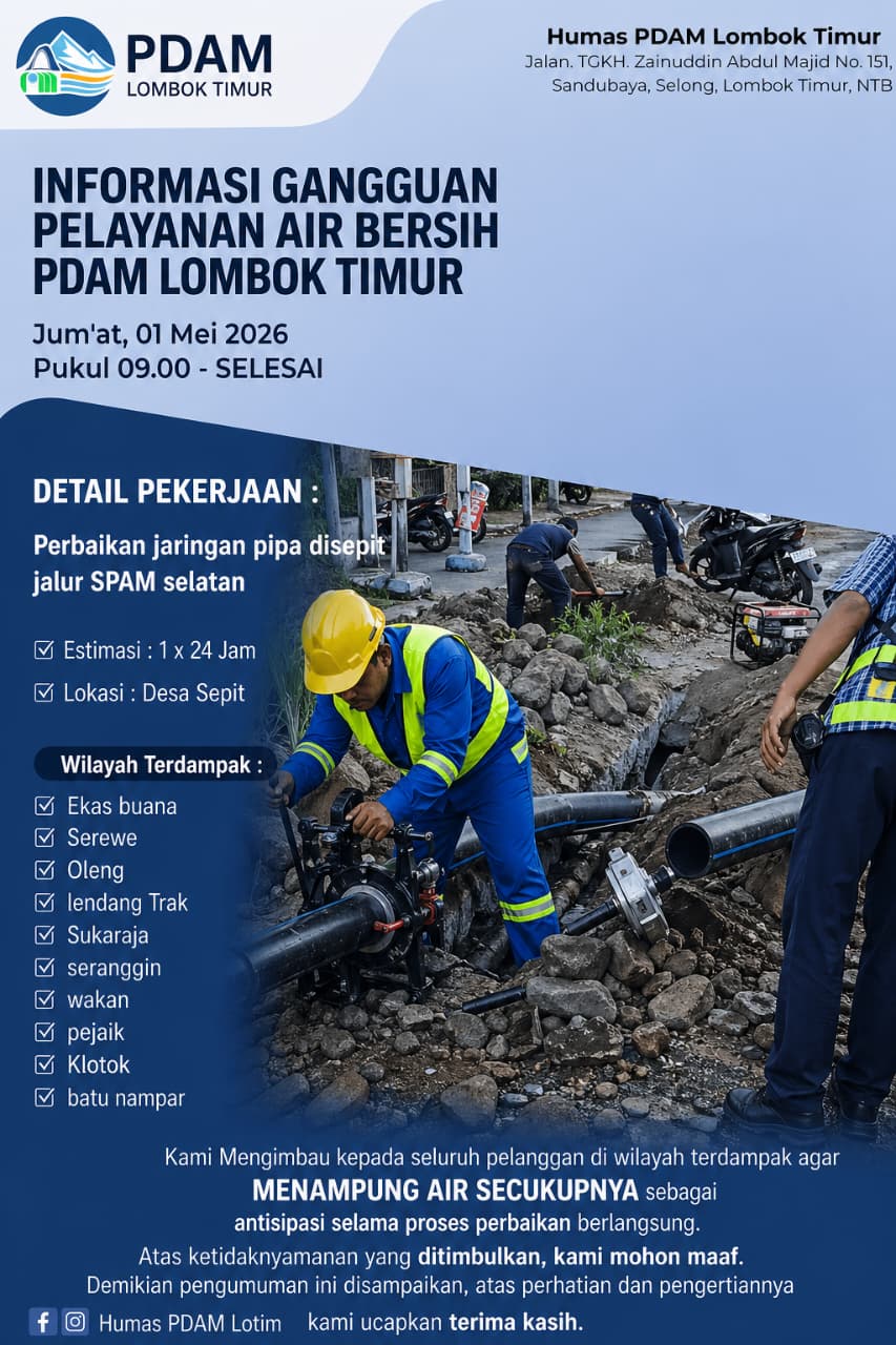 PERBAIKAN JARINGAN PIPA JALUR SPAM DI DESA SEPIT