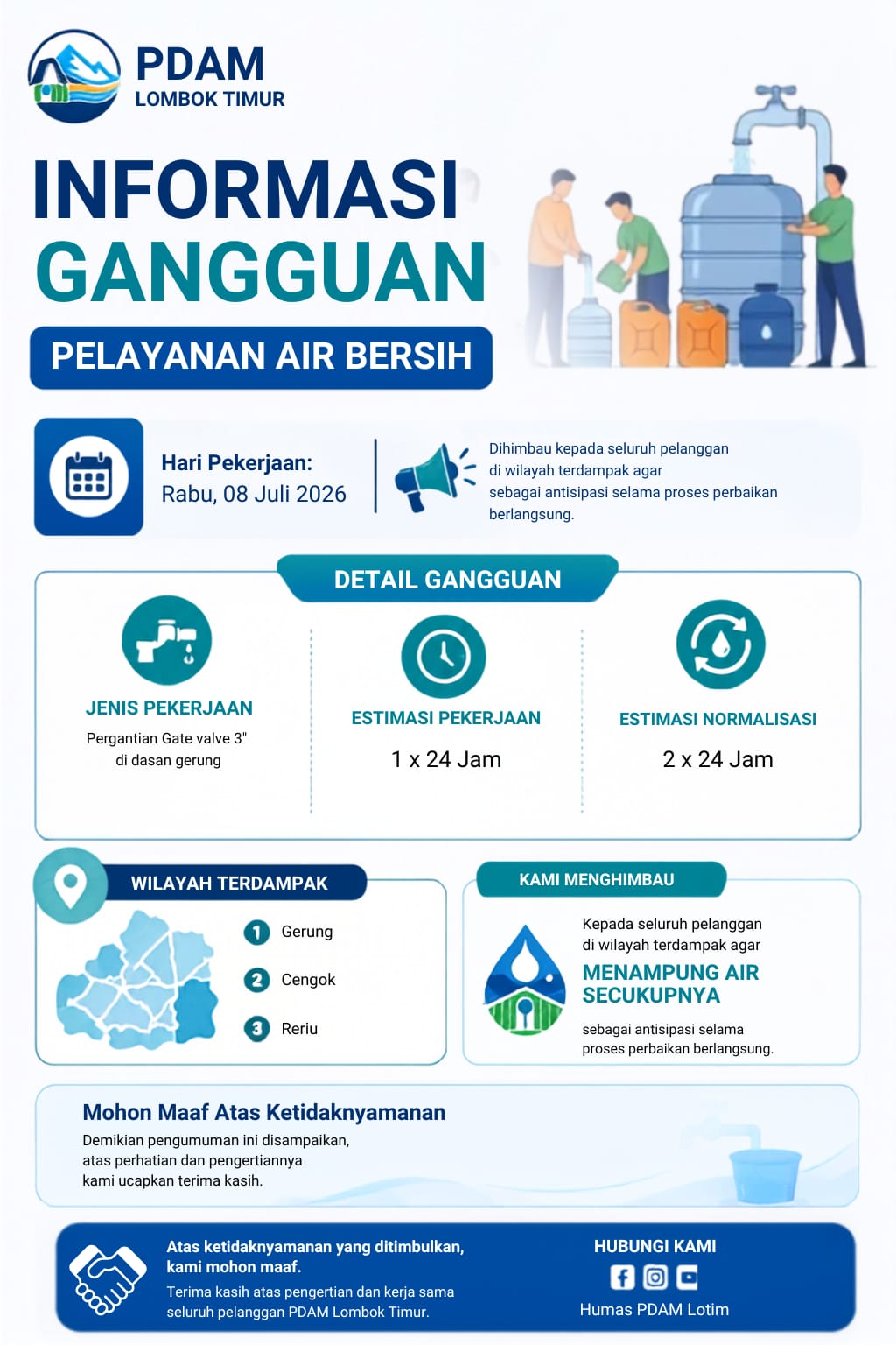PERBAIKAN PIPA WILAYAH DASAN GERUNG