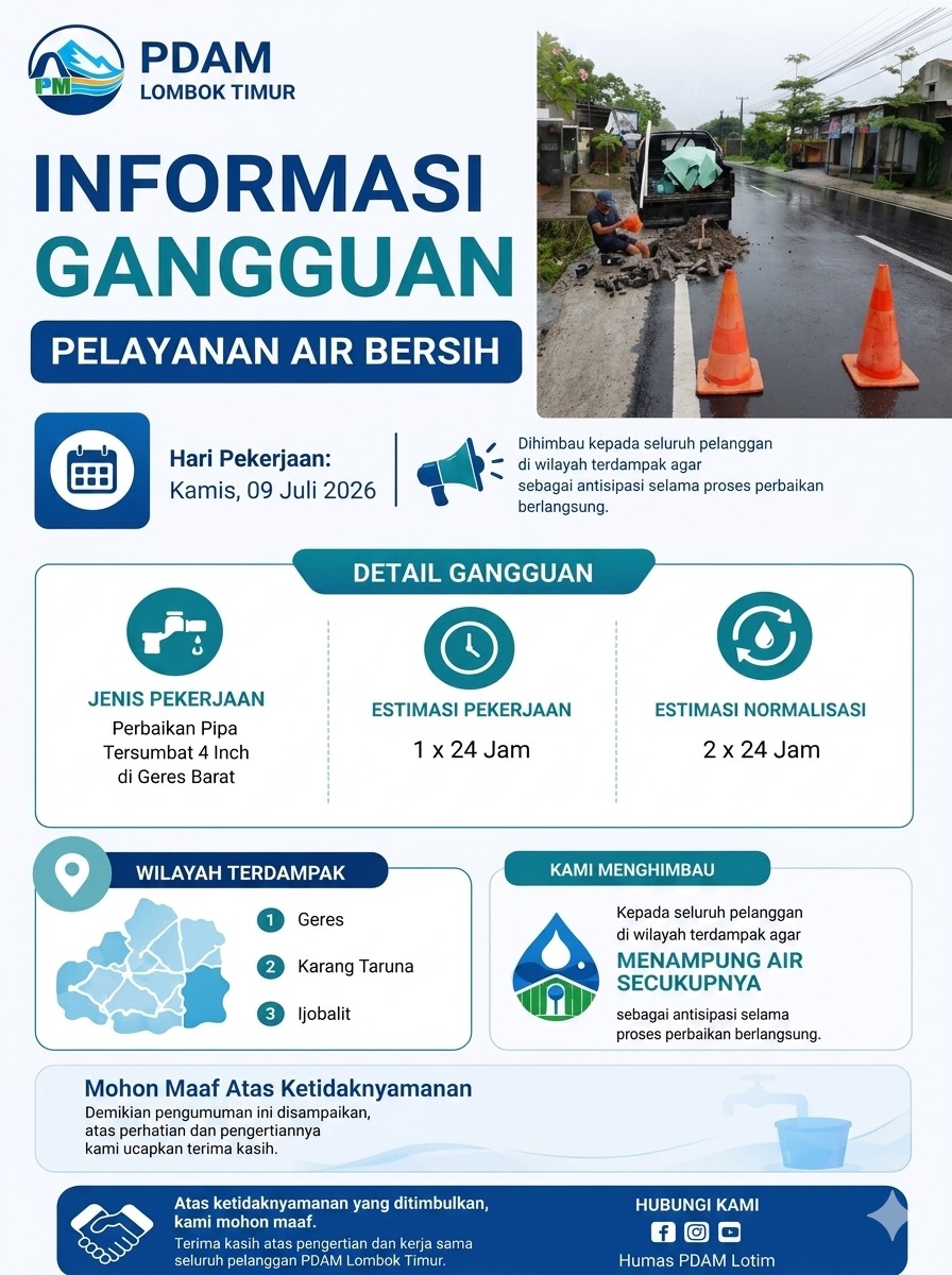 PERBAIKAN PIPA WILAYAH LABUHAN HAJI