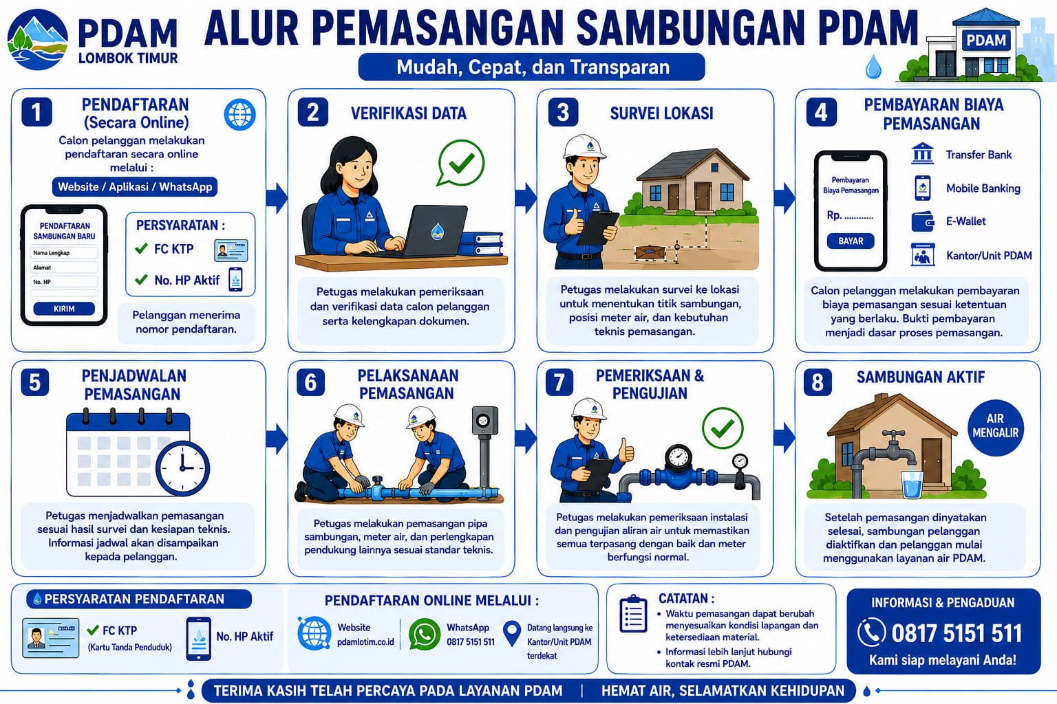 ALUR PEMASANGAN SAMBUNGAN RUMAH ( SR ) BARU