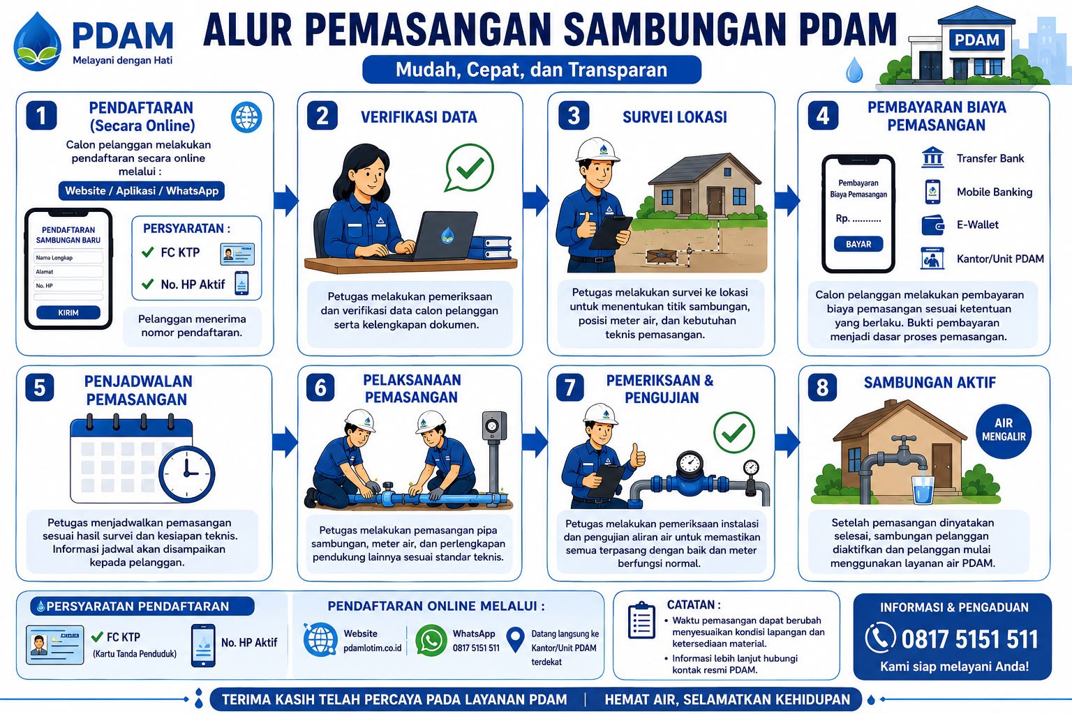 ALUR PEMASANGAN SAMBUNGAN PDAM