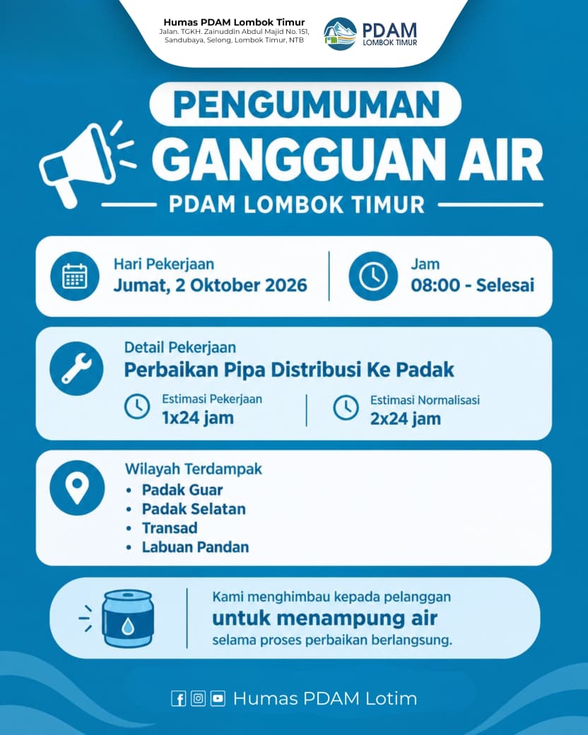 PERBAIKAN PIPA DISTRIBUSI KE PADAK